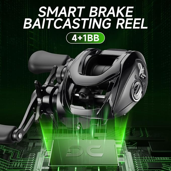 HAUT TON Matel Master Advanced Version Baitcaster reels,6.2:1Gear Ratio,5+1Ball Bearing,Bait clickers,12Lb Drag System Fishing Reels,for Saltwater,Freshwater
