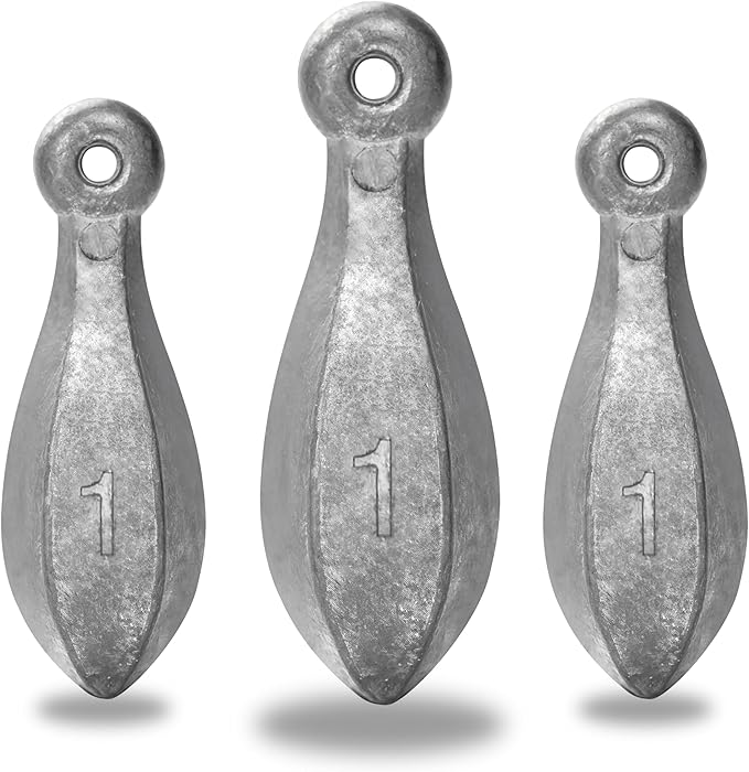BLUEWING Bank Sinker 1LB/2LB/3LB/5LB/6LB Box Fishing Weights Saltwater Bullet Lead 1oz,2oz,3oz,5oz,8oz,10oz,12oz,16oz,32oz