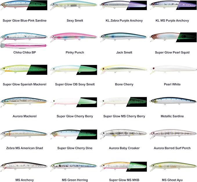 LUCKY CRAFT FlashMinnow 110, Saltwater Fishing Lures, Jerkbait Surf Fishing Accessories and Gear, 1-2 ft Slow Suspending Topwater Lure, Halibut and Bass
