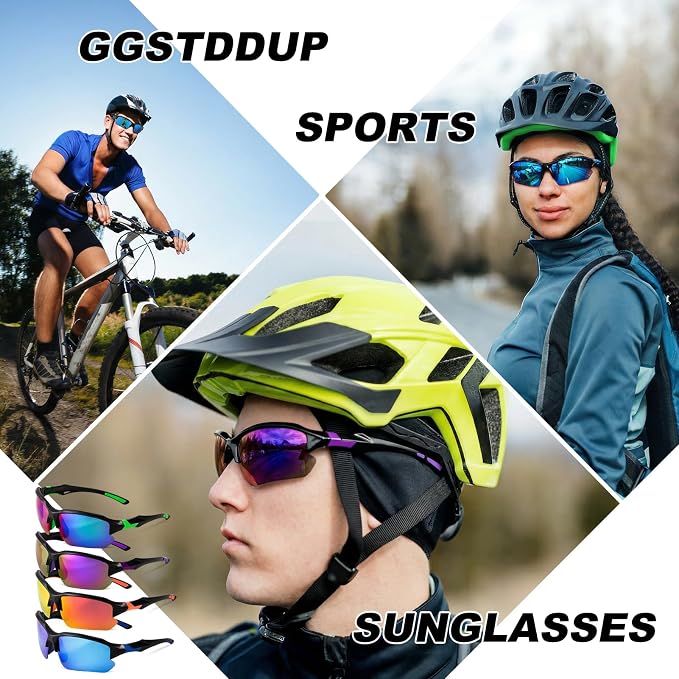 4 PACK Polarized Sport Sunglasses for Women Men UV Protection,Running Cycling Fishing Sunglasses Outdoor