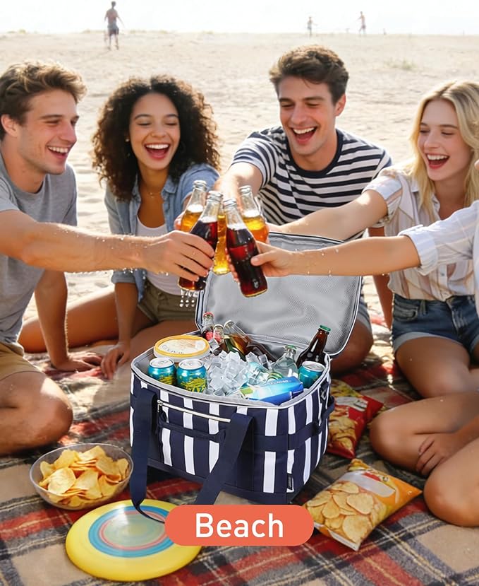 TOURIT Soft Sided Cooler Bag Insulated 30/48/60 Cans, Large Collapsible & Leakproof Ice Chest for Picnic, Beach, Camping, Travel, Sports Fan Coolers