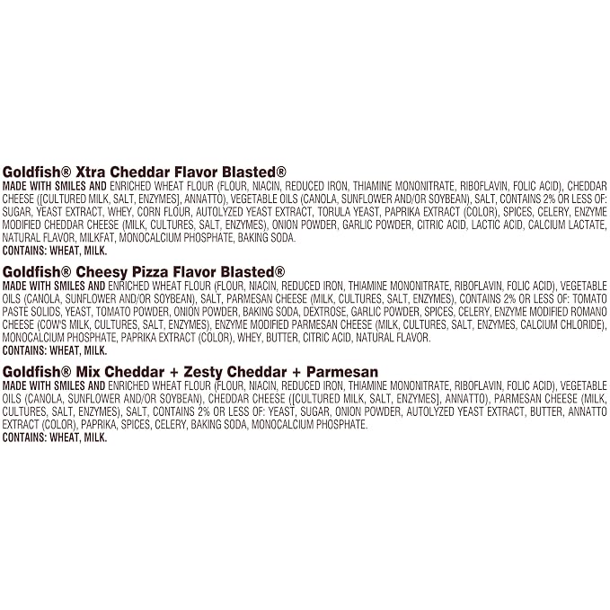 Goldfish Bold Mix Variety Pack Snack Crackers, 1 oz Snack Packs, 30 Ct Box