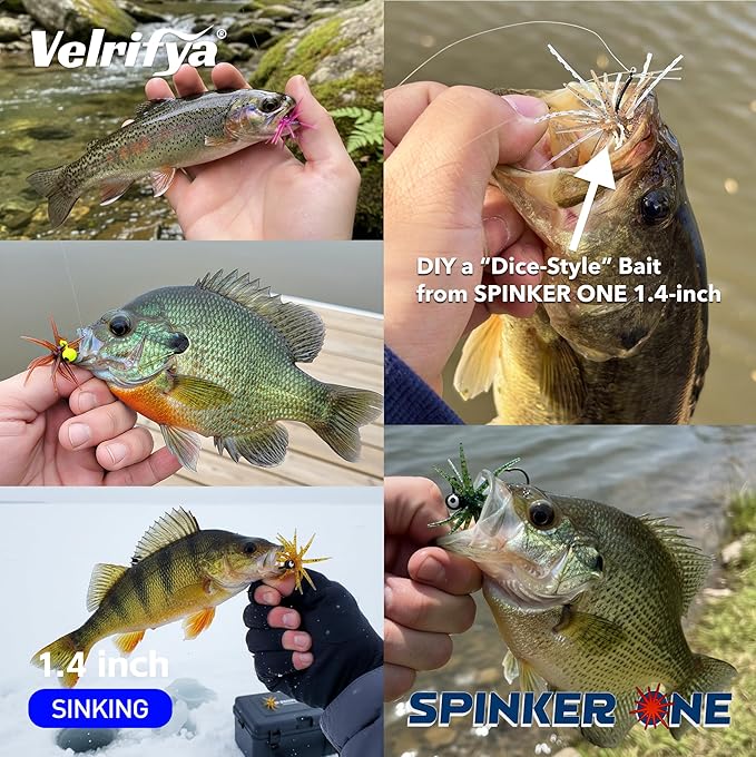 Tentacle Creature Lure, Japanese Style Soft Plastic Baits for Bass Fishing - for Drop Shot, Wacky Rig/Neko Rig and Finesse, Slow Sinking, Soft Bait by Velrifya