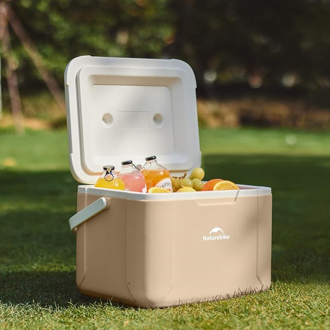 Naturehike 5.3/15/19 QT Hard Cooler, Insulated Ice Chest Box, Portable Ice Retention Cooler for Beach Camping Picnic Fishing Barbecue