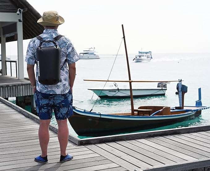 MARCHWAY Floating Waterproof Dry Bag Backpack 5L/10L/20L/30L/40L, Roll Top Sack Keeps Gear Dry for Kayaking, Rafting, Boating, Swimming, Camping, Hiking, Beach, Fishing