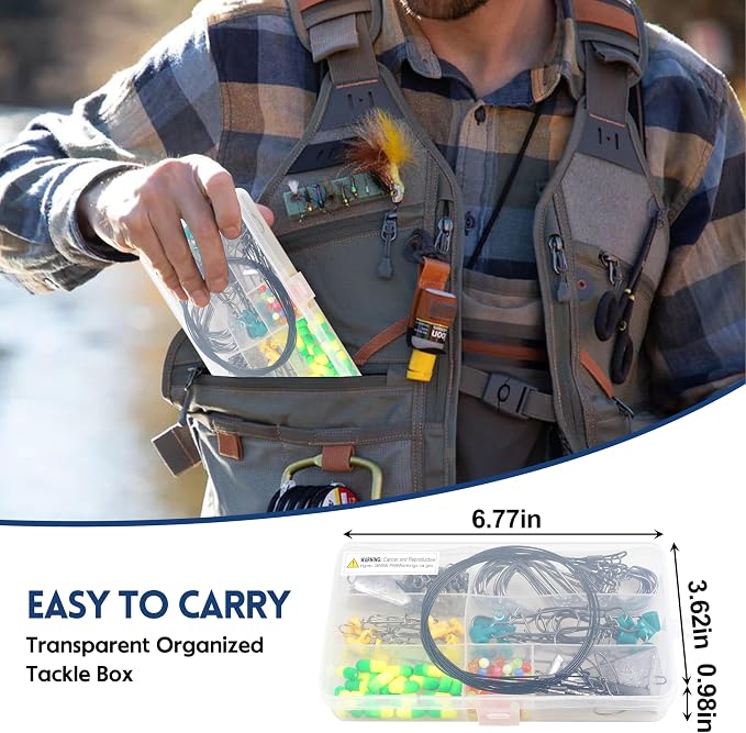 129pcs Surf Fishing Tackle Kit Fish Finder Rig Surf Fishing Rigs Include Pyramid Sinker Weights Sinker Slider Wire Leaders Hooks Swivels Beads Foam Floats Saltwater Fishing Accessories