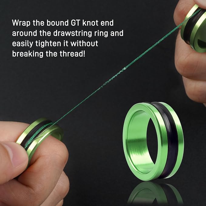 2pcs Fishing Line Puller Ring, Knot Tightening Fishing Metal Puller Ring Accessories Tool for Tying