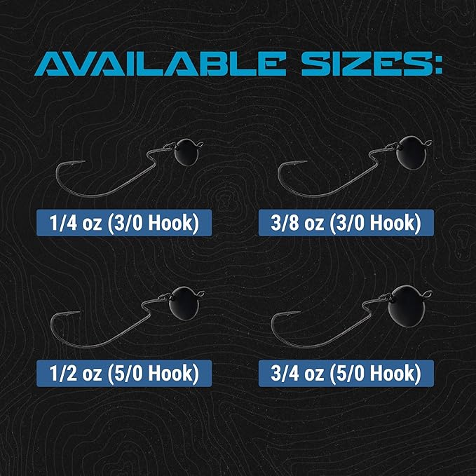 Reaction Tackle Football Swing Jig - Wobble Head Jig for Deep Water & Rocky Terrain Fishing | Enhanced Bait Action, Versatile Soft Plastic Lure - 5 per Pack