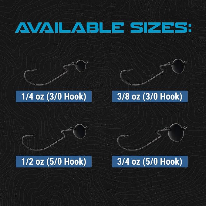 Reaction Tackle Football Swing Jig - Wobble Head Jig for Deep Water & Rocky Terrain Fishing | Enhanced Bait Action, Versatile Soft Plastic Lure - 5 per Pack