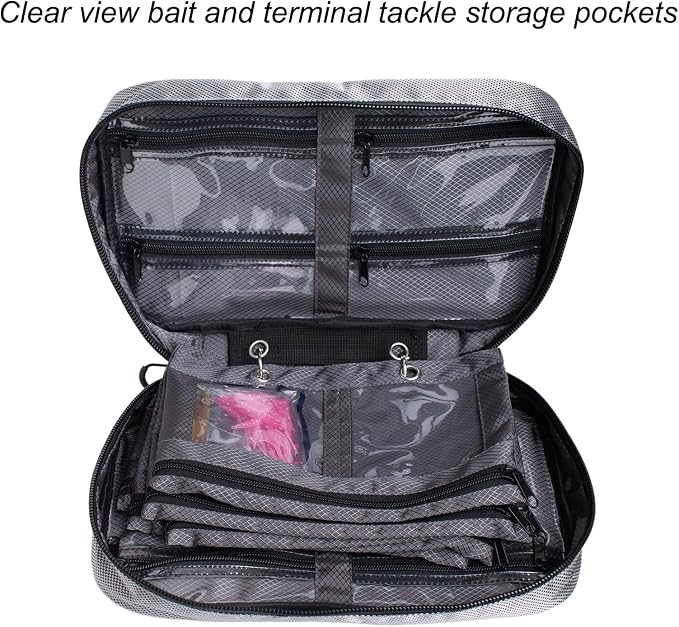 Fishing Tackle Binder Bag Lure Bait Organized Storage Binder Case(Black)
