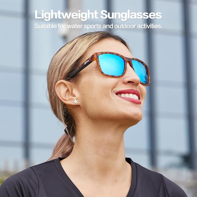 Jefoo Polarized Fishing Sunglasses for Men Women Kayaking Surfing Driving Lightweight Sports Sun Glasses UV Protection