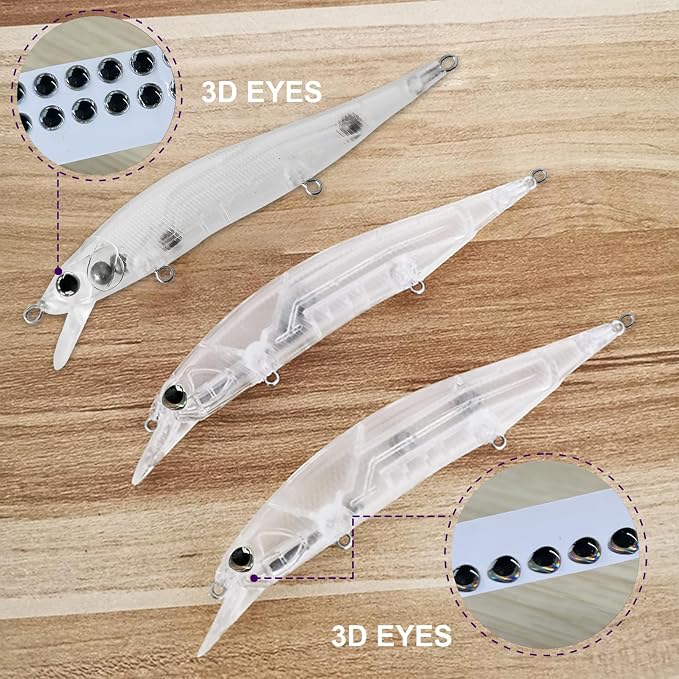 10pcs/20pcs Fishing Blanks Lures Kit Fishing Topwater Unpainted Swimbait Unpainted Crankbaits Hard Baits DIY Lure for Bass Salmon Trout Saltwater and Freshwater