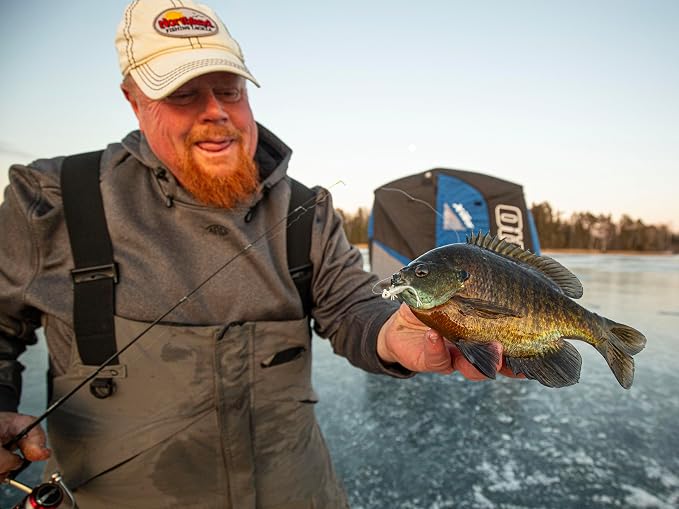 Northland Fishing Tackle Impulse Rigged Tungsten Bloodworm Jig for Ice Fishing Panfish, Assorted Sizes and Colors