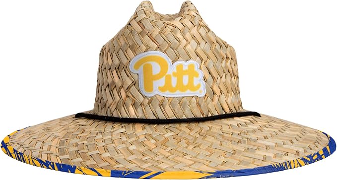 FOCO Men's NCAA College Team Logo Floral Straw Sun Hat