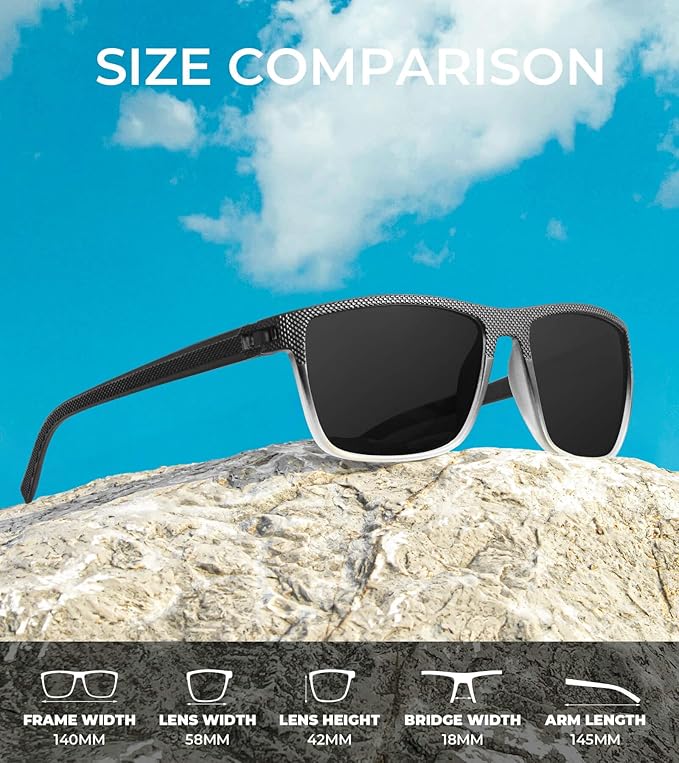 KALIYADI Mens Sun-Glasses Polarized Sunglasses-Men: Classic Sunglasses with Ultraviolet Protection for Driving Fishing Golf