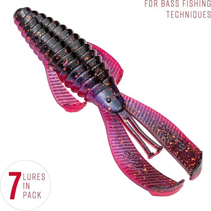 Strike King Rage Bug Fishing Lure, Soft Plastic Grub, Unique Design, Subtle Action