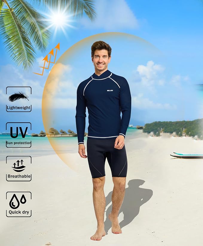 Men's UPF 50+ Sun Protection Hoodie Shirt Long Sleeve SPF Fishing Outdoor UV Hiking Lightweight Shirts