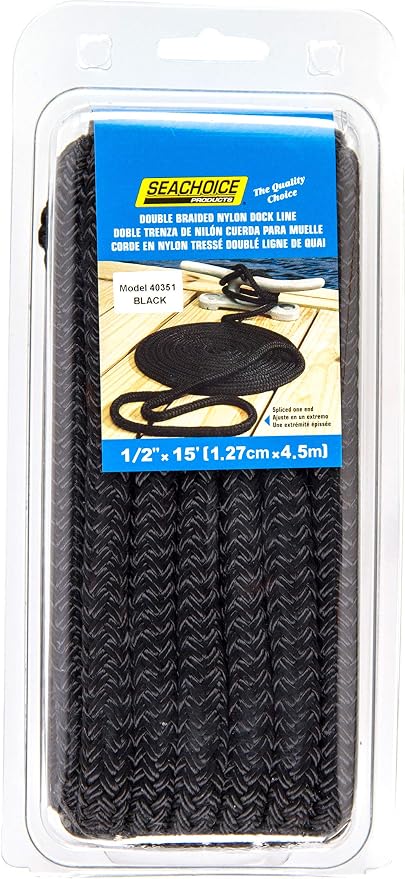 Seachoice Double-Braid Nylon Dock Line
