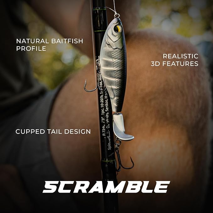 6th Sense – The Scramble Bass Fishing Topwater Fishing Lure with Rotating Tail