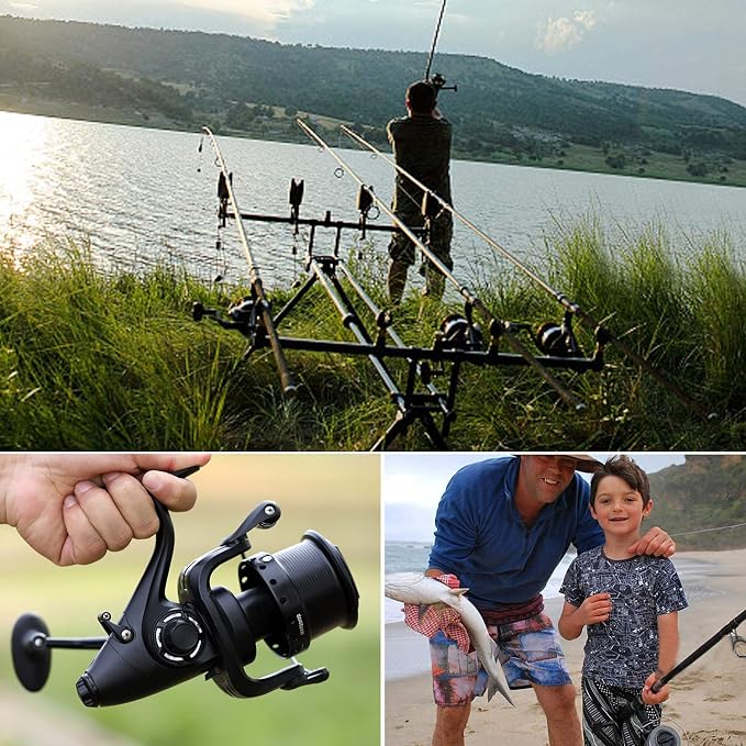 Sougayilang Spinning Fishing Reel 12+1BB Metal Body Smooth Carp Spinning Reels for Saltwater Freshwater Fishing