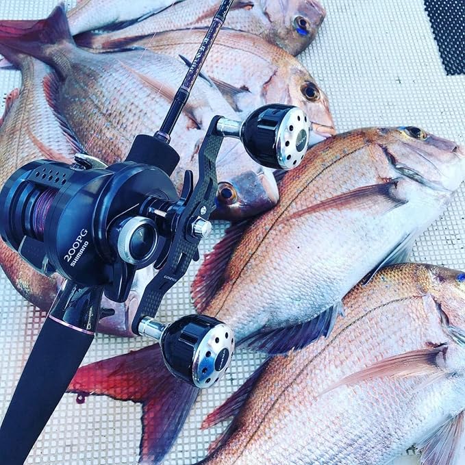 GOMEXUS Power Handle Compatible for Shimano SLX Tranx Curado Daiwa Tatula Zillion Steez Abu Garcia 13 Fishing Baitcasting Reel Crank Bass Fishing