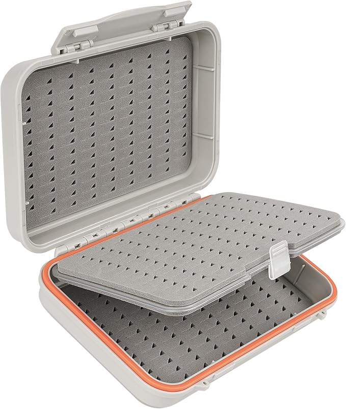 QualyQualy Fly Fishing Box, Fly Box Flies Case Jig Organizer Transparent Fly Fishing Tackle Box, Super Slim Flies Streamer Storage