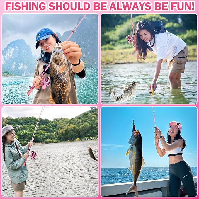 Carbon Fiber Fishing Rod and Reel Combos, Portable Telescopic Fishing Pole with Spinning Reel, Travel Bag for Saltwater Freshwater