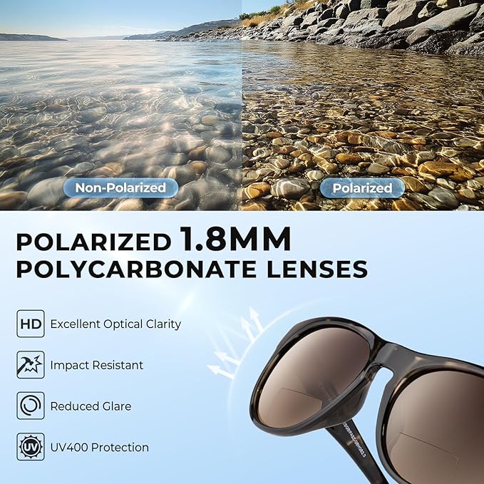 KastKing Alsea Polarized Bifocal Sports Sunglasses With PuriVex Protective Lens Coating,Grilamid Frame,Women Sunglasses