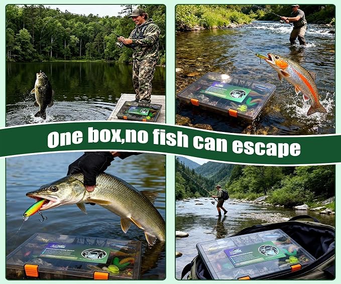 Elite Series Bass Fishing Tackle Kit - Fully Loaded Box, No Junk Fillers - Durable Lightweight Portable Pro Gear for Youth, Teens, Beginners & Kayak - Premium Gift for All Levels