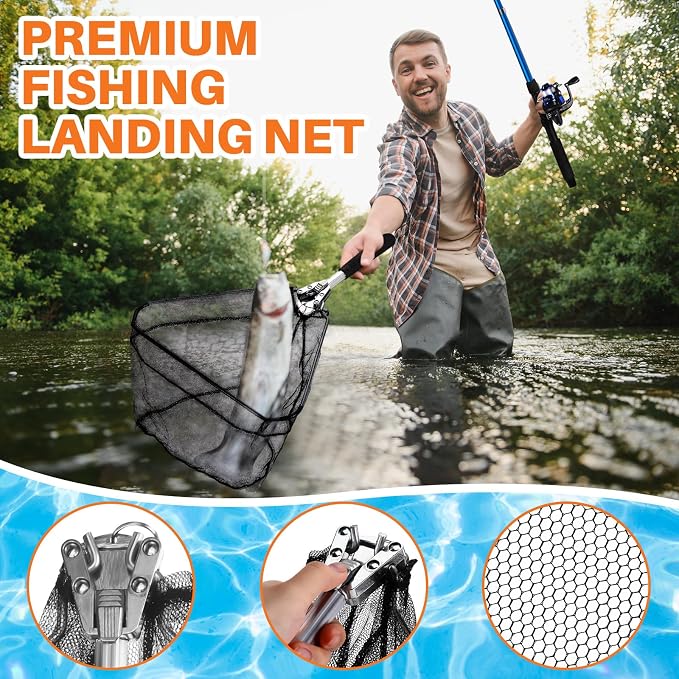 MiniInflat Telescopic Fishing Rod and Reel Combo, 6.89ft 2pcs Collapsible Rod with Plier Lip Gripper Lures Carrier Bag Pre-Loaded Spinning Reel Saltwater Freshwater Fishing Pole Kit