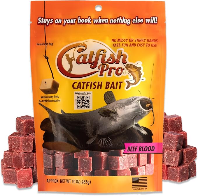 Catfish Pro Catfish Bait - 10oz Bag with 80pcs | Irresistible Scent for Catfish | Mess-Free, Stays On Your Hook When Nothing Else Will | Great for Rod, Reel, Trotline, Jugs & Yoyos Fishing