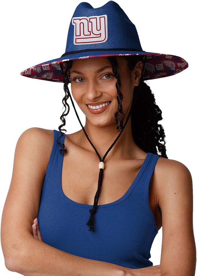 FOCO Men's NCAA College Team Logo Floral Straw Sun Hat
