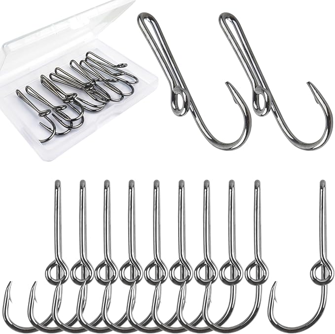 Fishing Hook Hat Pins,10pcs/20pcs Pins for Fishing Hat Hook Clip,Tie Clips for Hat Clasp Fashion Trend Hat Decoration Gold&Black