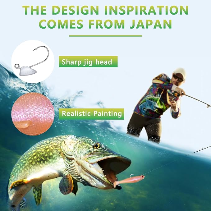 Soft Fishing Lures for Bass Fishing:Pre-Gigged Swim Baits for Saltwater or Freshwater.Soft Plastic Fishing Accessories.