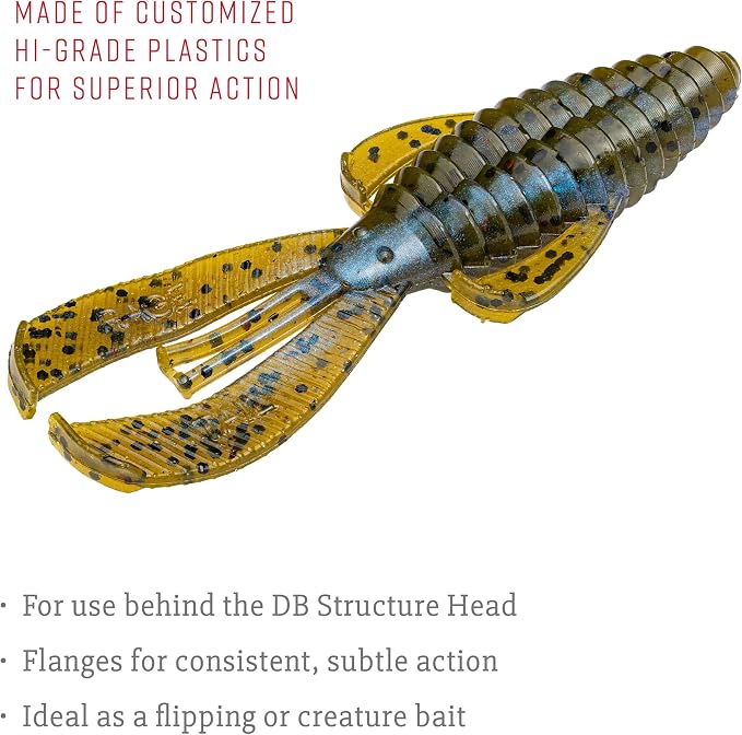 Strike King Rage Bug Fishing Lure, Soft Plastic Grub, Unique Design, Subtle Action