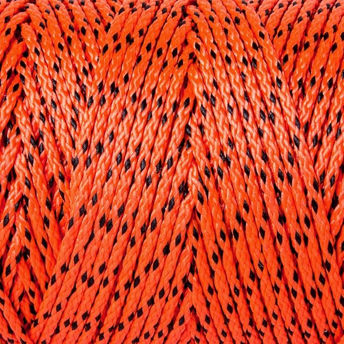 HONGDA Professional Masonry String Lines, 1000 Feet #18 Bonded Braided Nylon Mason Line, Durable and Versatile String for Masonry, Construction, Gardening, and DIY Projects, Fluorescent Orang