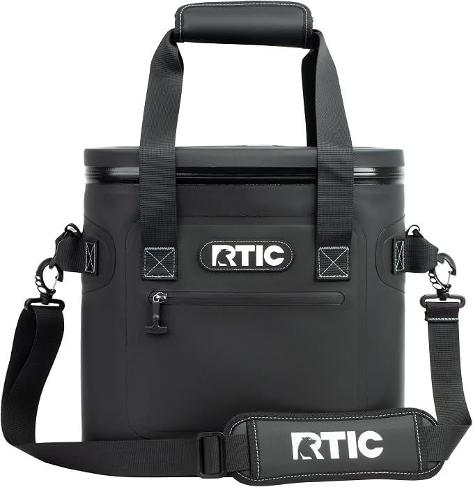 RTIC Ultra-Tough Soft Cooler 20 Can, Insulated Bag Portable Ice Chest Box for Lunch, Beach, Drink, Beverage, Travel, Camping, Picnic, Car, Trips, Floating Cooler Leak-Proof with Zipper
