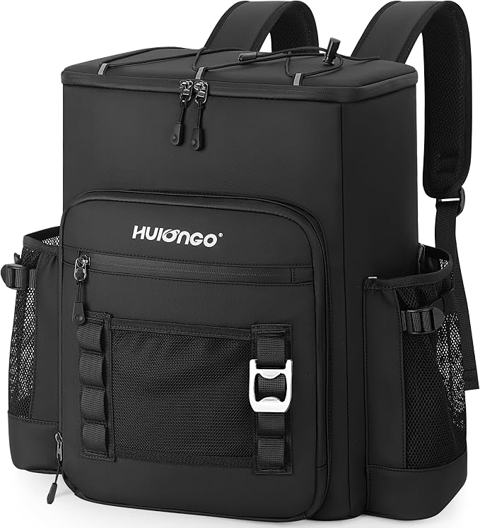 Hulongo Cooler Backpack, 30L Insulated Leakproof Soft Cooler Bag for 52 Cans, Lightweight Backpack for Beach, Picnic, Camping, Hiking, Fishing and Travel