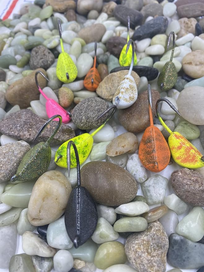 Sheepshead Jig, 2~5 Pack, Standup Style Jig, Saltwater Fishing Jig, Powder Coat Finish Made in The USA with 2X Hook, 1/2oz, 3/4oz, 1oz Sizes