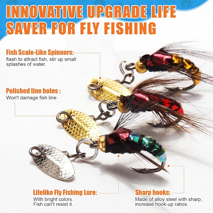 Skylety 10 Pieces Mini Fishing Lures Fishing Hard Baits Hooks Crankbaits Lures Baits Topwater for Freshwater Saltwater Trout Bass Perch with Box