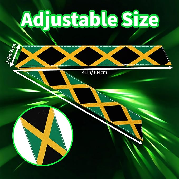 Tie Headband for Women & Men, Flag Patterned Sports Sweatband Head Wrap, Hair Bandana Accessory, 40" x 2.4"