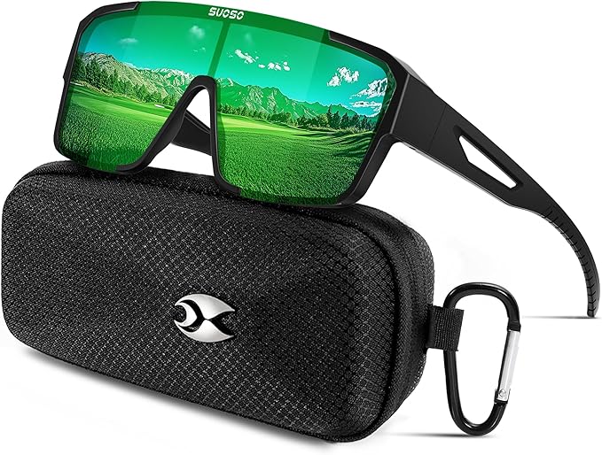 suoso Sports Polarized Fit Over Glasses: Men and Women UV400 Protection SunGlasses for Driving Fishing