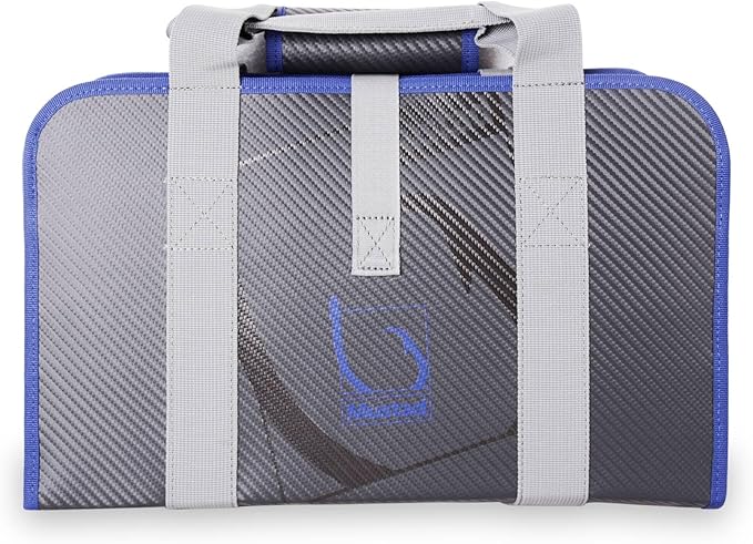 Mustad Jig Bag, Water-Resistant 500-Denier Tarpaulin, Velcro Strap Closure, Practical Outer Mesh Pocket