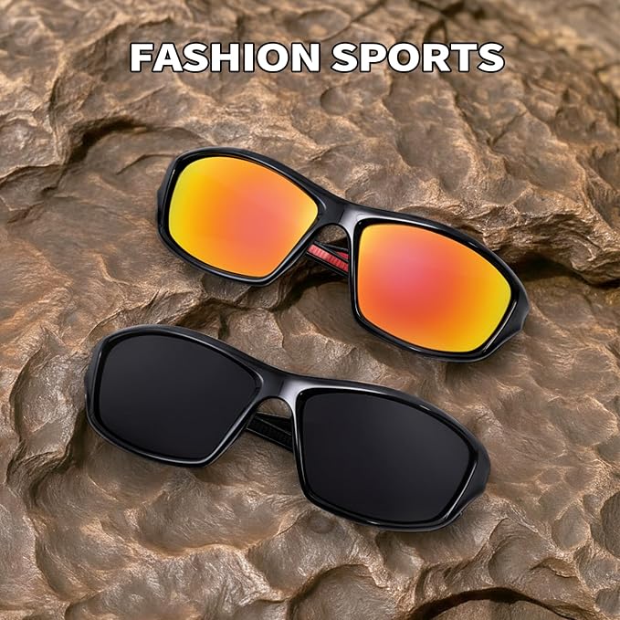 Polarized Sports Sunglasses For Men Women Unbreakable Frame Cycling Driving Fishing UV400 Protection