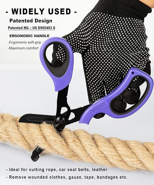 MEUUT 2 Pack Trauma Shears Bandage Scissors for Left and Right Hand - Medical Supplies with 8 inch Heavy Duty Medical Scissors for EMT Workers Nurses