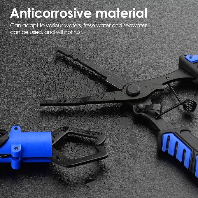 mouhike Fishing Pliers Fish Lip Gripper Fishing Tool Kit Muti-Function Saltwater Fishing Line Cutter Hook Remover with Sheath Lanyard, Fly Ice Fishing Gear Fishing Gifts for Men Women