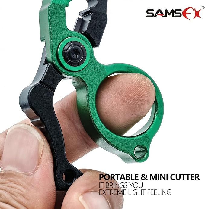 SAMSFX Mini Fishing Pliers with Fly Fishing Zinger Retractor, Fish Hook Remover Tool, Split Ring Pliers for Saltwater & Freshwater, Tungsten Carbide Cutters, Fishing Gear Gift for Anglers