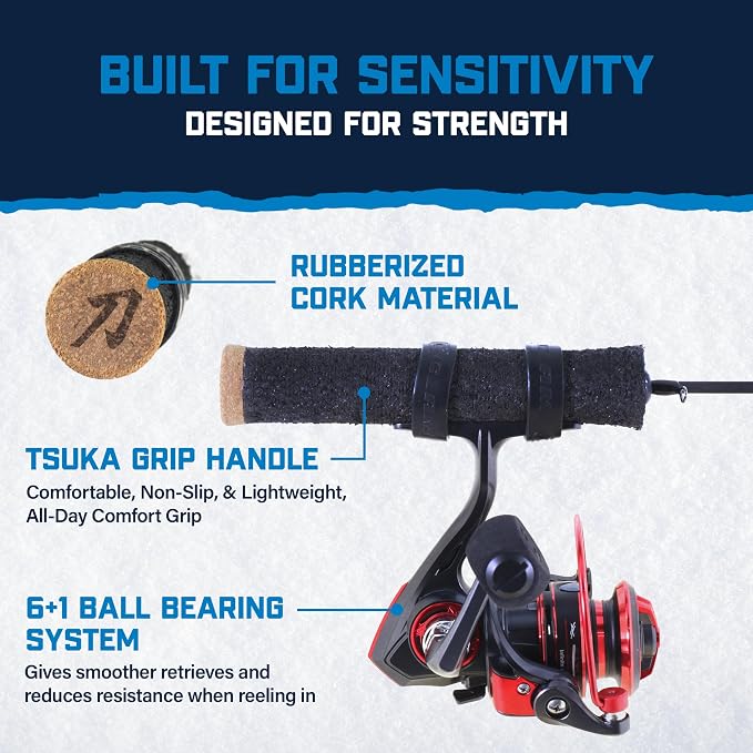 CLAM Katana Ice Fishing Rod and Reel Combo
