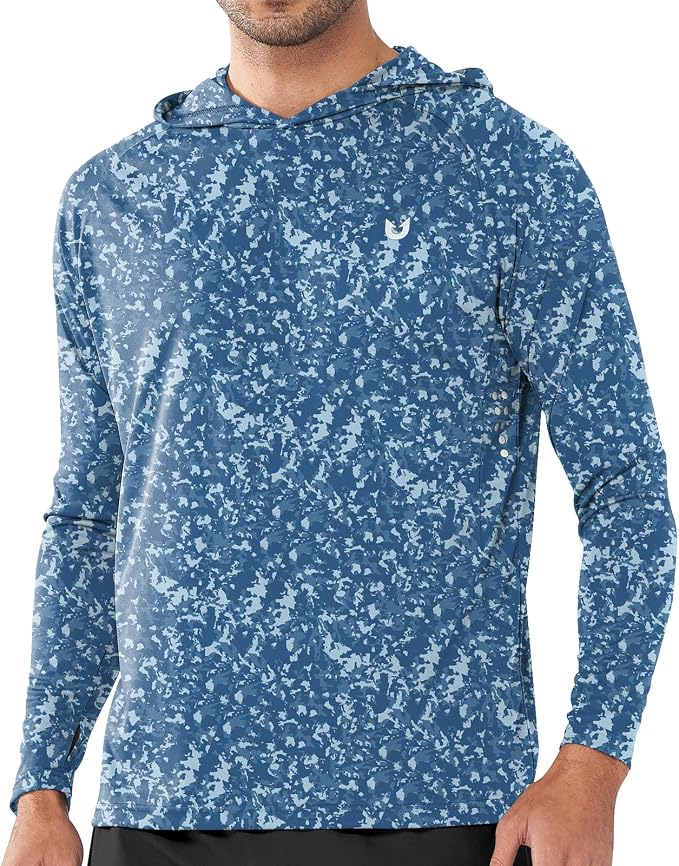NORTHYARD Men's UPF 50+ Rash Guard Hoodie Long Sleeve Sun Protection Shirt Fishing Swim Beach Hiking Quick Dry Lightweight
