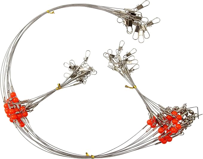 Fishing Leaders Saltwater Tackle Rig Surf Fishing Rigs with Swivel Snaps High Strength Wire Leader Bottom Rigs Fishing Gear Equipment for Lures Bait Hooks